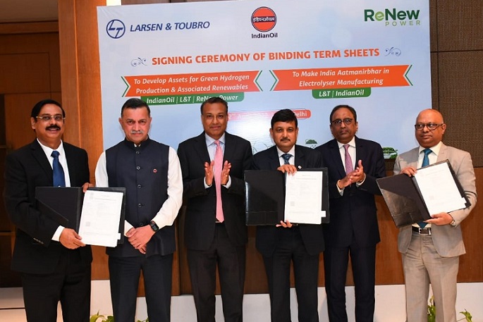 IndianOil, L&T and ReNew to form JV for development of green hydrogen ...